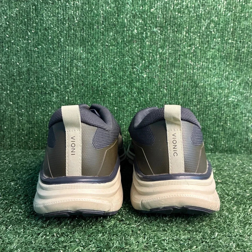 Vionic Walk Max Orthotic Arch Support Mesh Active Walking Sneakers Grey Mens 10